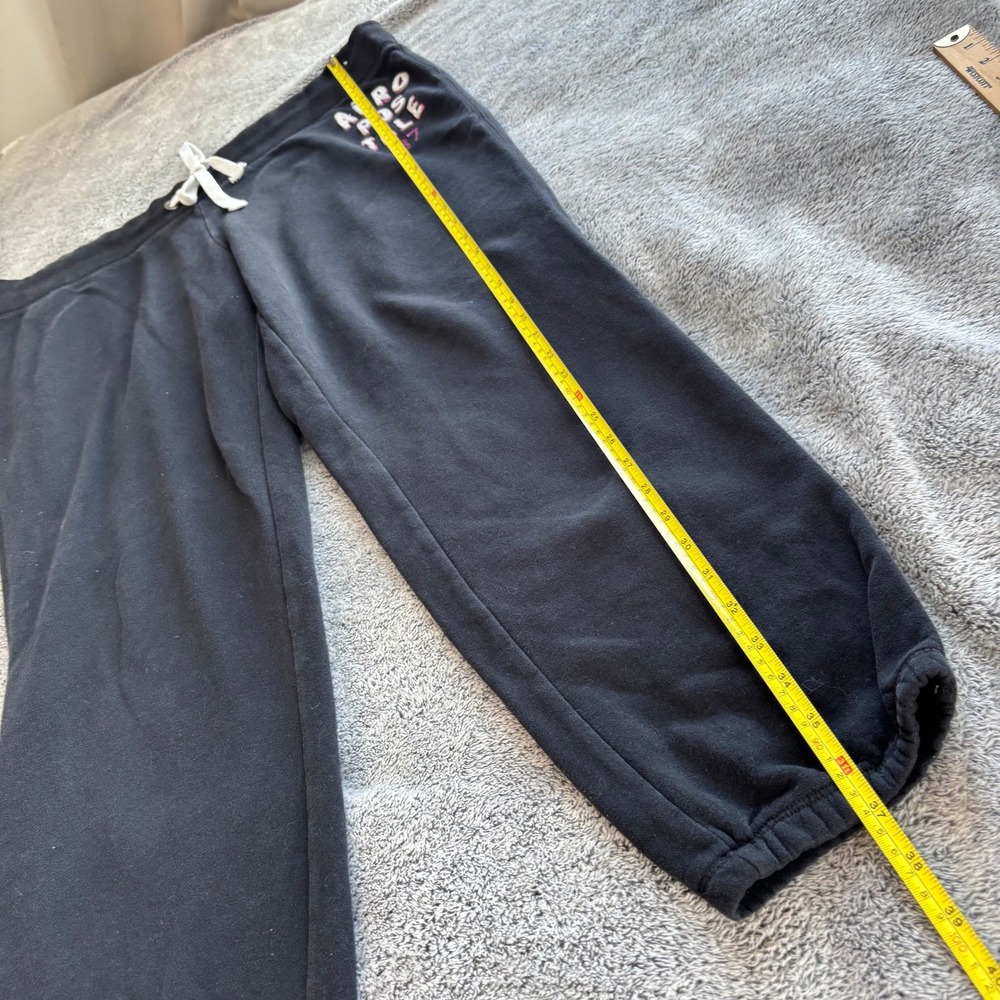 Aeropostale Womens Jogger Sweatpants Y2K 2XL Black Logo Varsity Letters 19711 - Picture 12 of 16